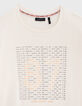 Jongens-T-shirt met thermoreactieve print in ecru-4