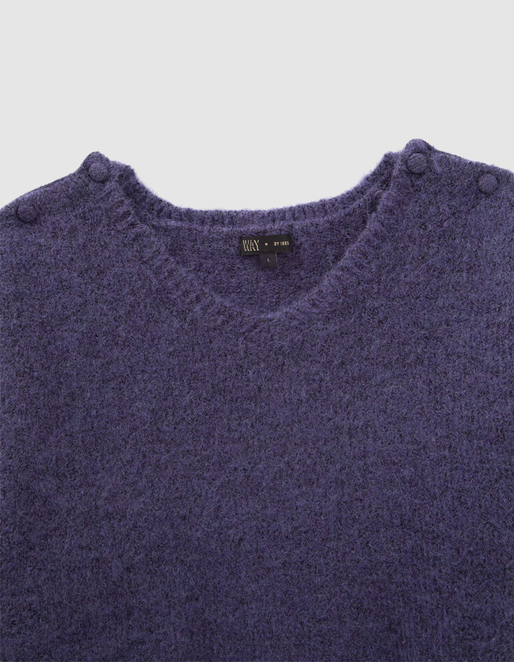 Girls’ purple knit cropped sweater-3