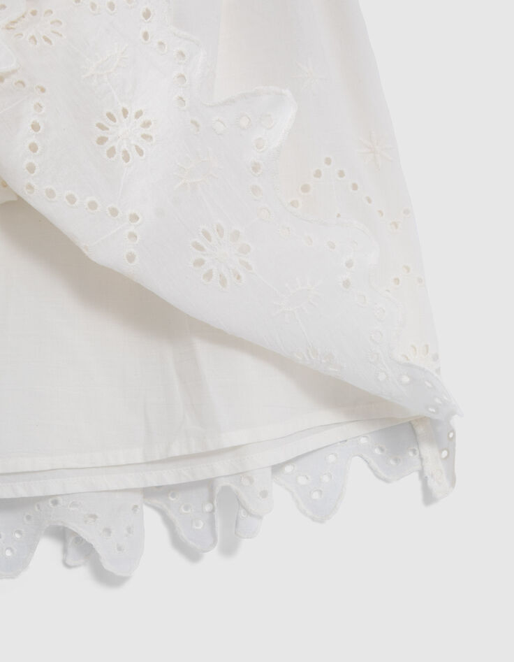 Gebroken witte rok broderie anglaise meisjes-6