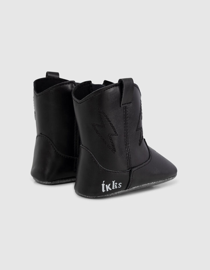 Baby girls’ black Western-style boots-4