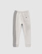 Boys’ grey combat-style joggers with dark grey band-3