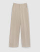 Damesbroek in beige gerecycled polyester-7