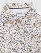 Baby boys’ white organic cotton shirt with flower print-3