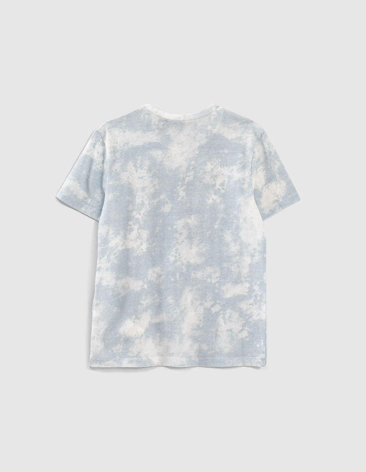 Boys’ blue tie-dye slogan T-shirt-3