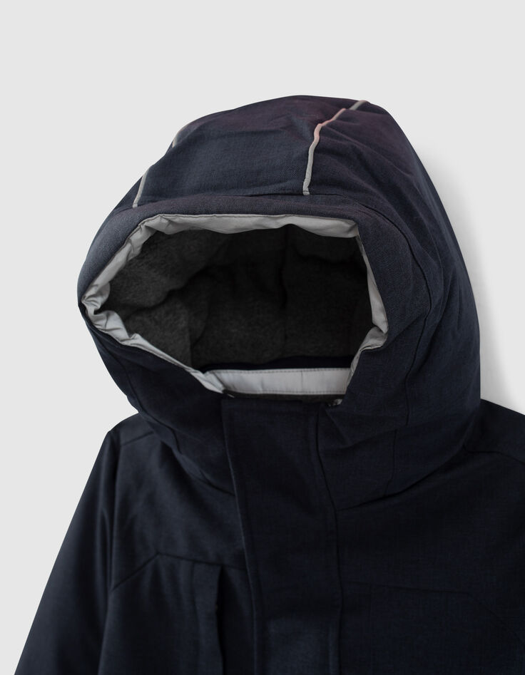 Parka navy oscuro con interior acolchado niño-3