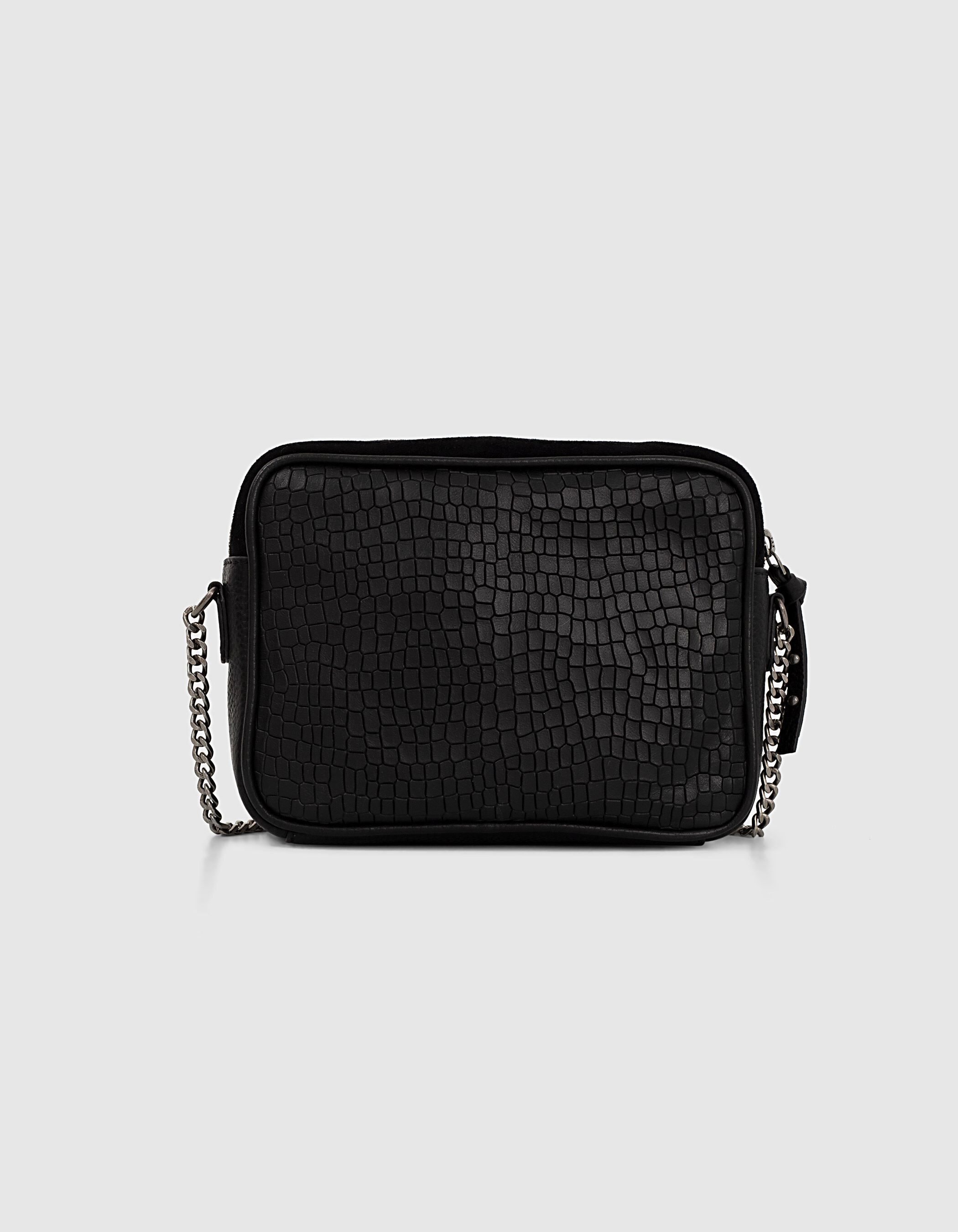 Women's The Lover black python and pony-look boxy bag