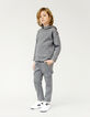 BATTLE grey jogging suit reflective label pocket boy-1