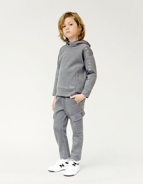 BATTLE jogging gris etiqueta reflectante bolsillo niño - IKKS