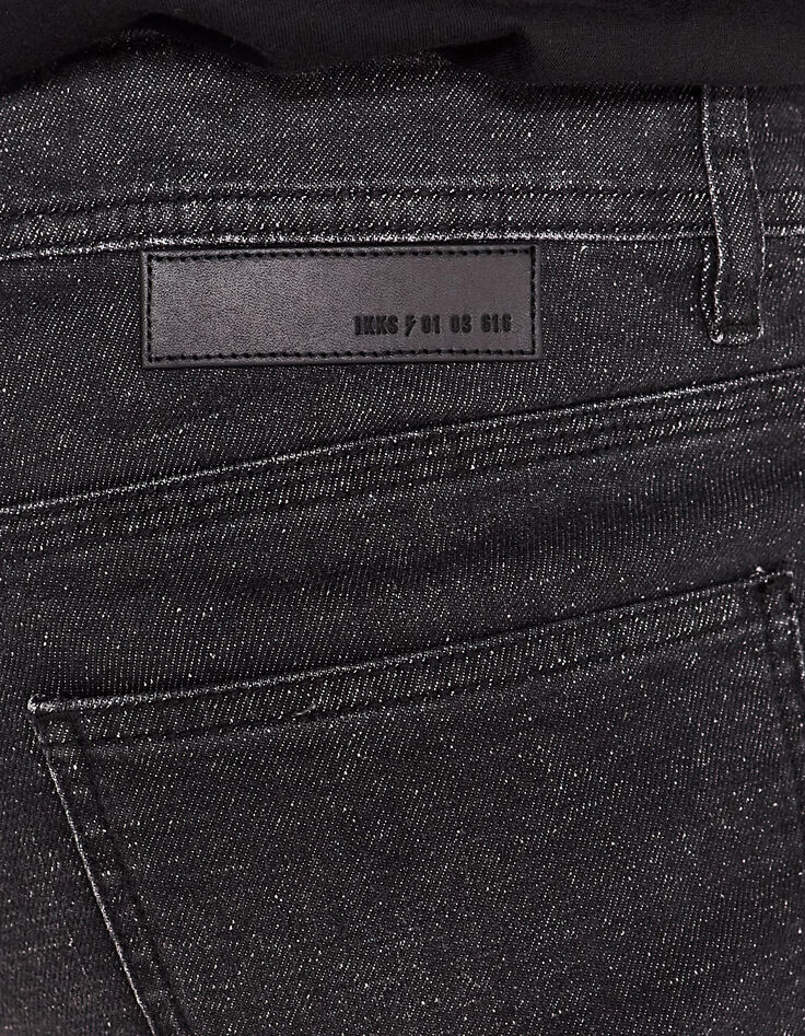 Men’s black marl effect Jorgen SLIM jeans-5
