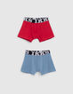 Boys’ medium red and blue boxers-2