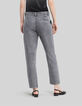 Women’s grey Lyocell® baggy cropped jeans-3