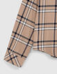 Boy's beige plaid shirt-5