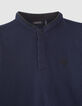 Boys’ navy knit button-neck sweater-2