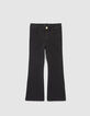 Zwarte FLARE jeans strik met paisleyprint meisjes-2