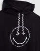 Girls’ black hoodie with white embroidered SMILEYWORLD image-3