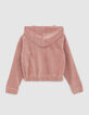 Girls' powder pink corduroy cardigan-3