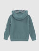 Sweater stone green met bril jongens -4