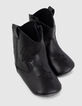 Schwarze Western-Stiefeletten für Babymädchen -5