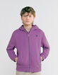 Boys' purple cardigan with XL slogan embroidered on back-1