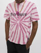 Men's pink tie-dye print T-shirt-1