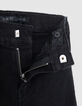 Zwarte SLIM jeans afneembare gevlochten riem jongens-6