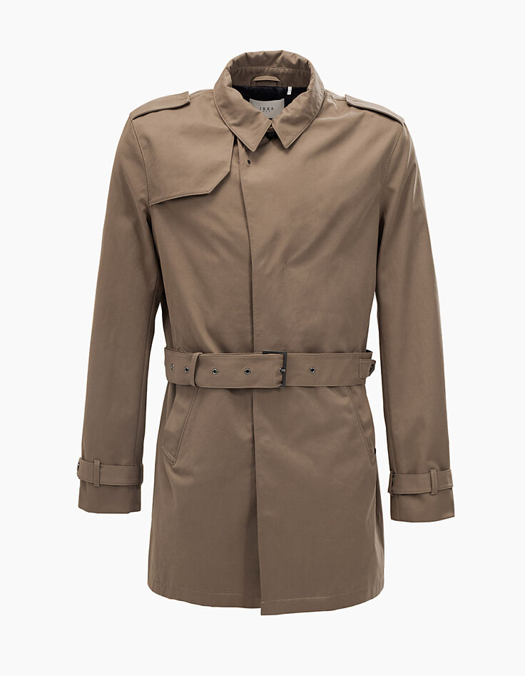 Trench beige foncé à pressions Homme-8