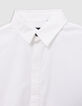 Boy’s white shirt, lightning embroidered on button placket-3