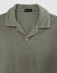 Boys’ khaki terry polo shirt-3