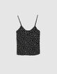 Black thin straps camisole LENZING™ ECOVERO™ polka dots-8