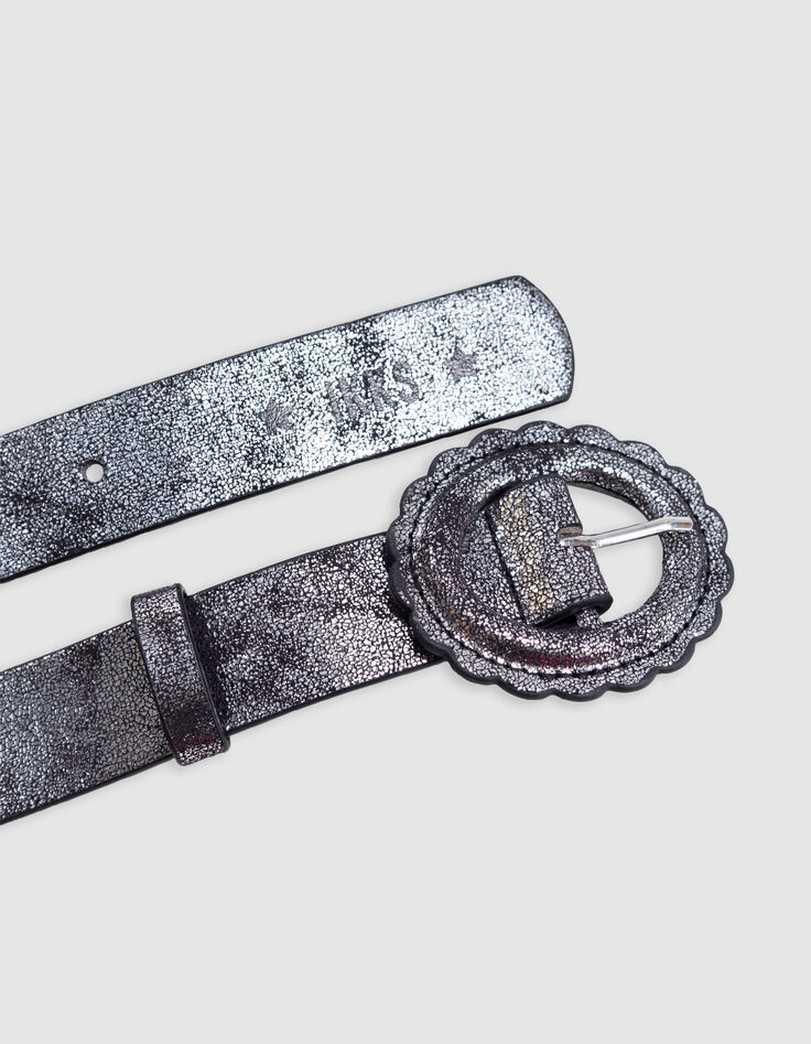 Girl's silver buckle belt-3