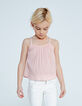 Girls’ peach waffle fabric camisole-1