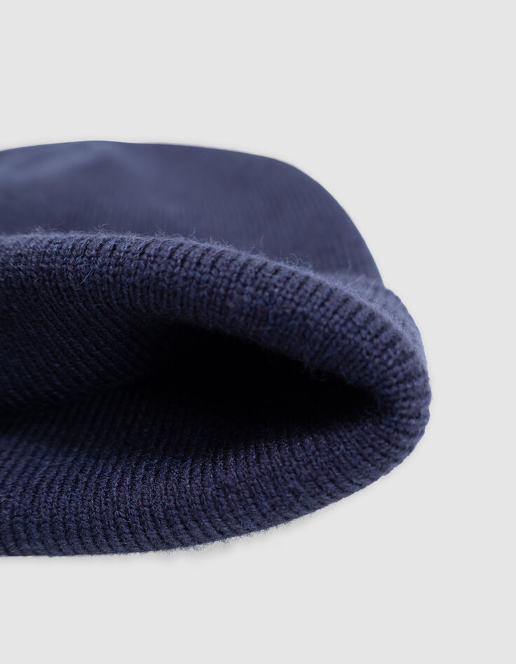 Boys' navy knit cap with gum logo-5