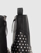Women’s black all-over studded leather Chelsea boots-4