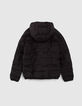 Boys’ black padded jacket with heat-sealed quilting-3