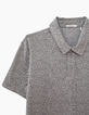 Men's grey circuit print polo shirt-2
