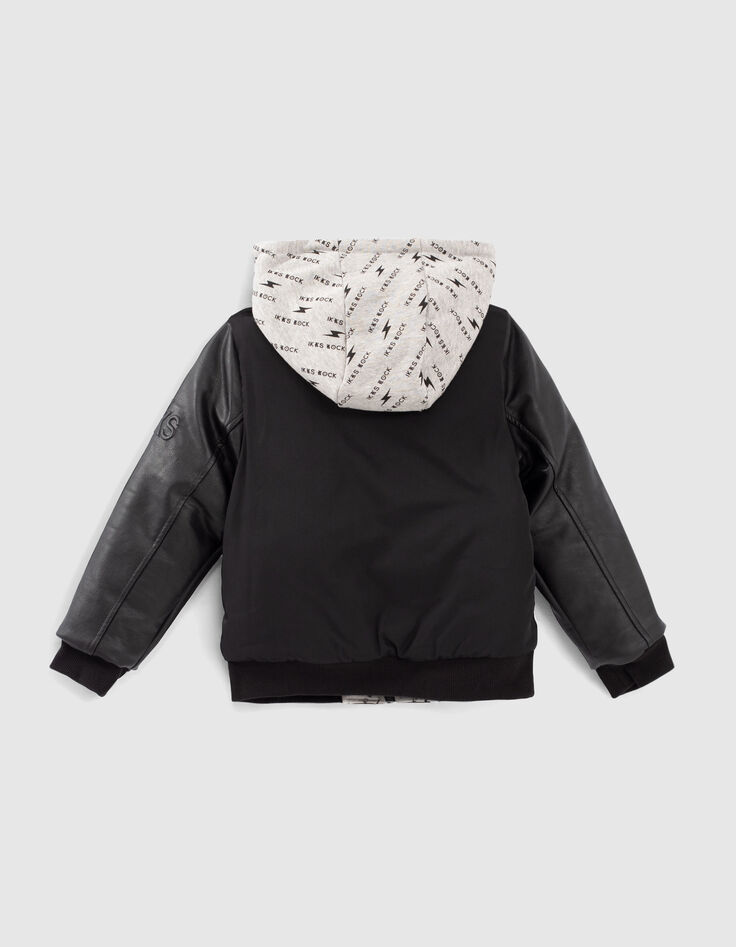 Blouson réversible noir et imprimé Bandana garçon-4