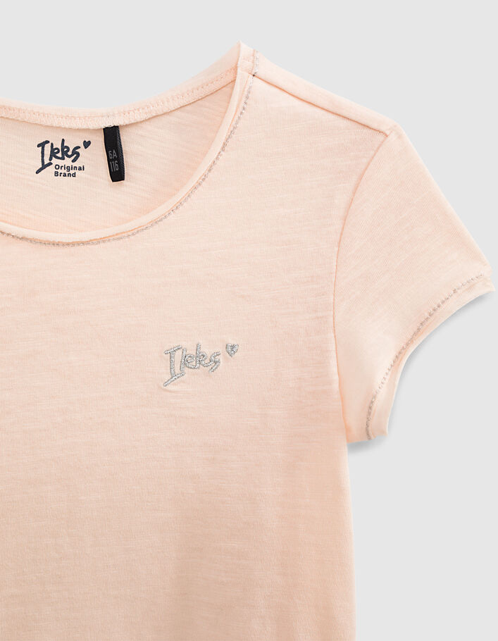 tee-shirt fille cotele a manches longues en coton biologique rose tee-shirts