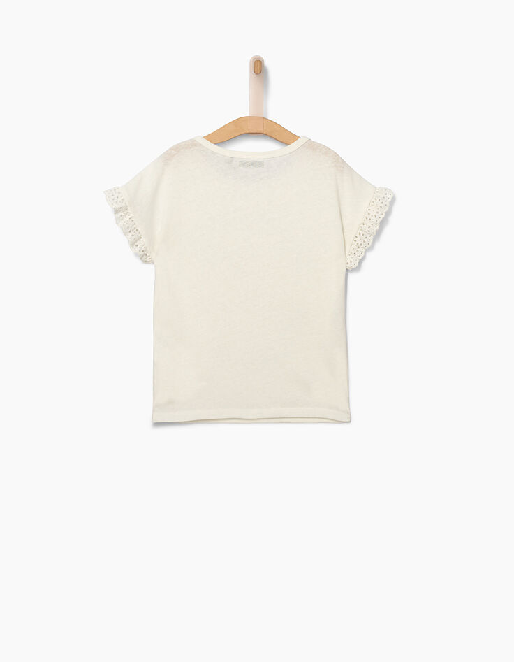 Girls’ off-white THINK POSITIVE T-shirt-4