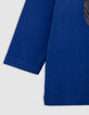 Camiseta algodón orgánico azul lenticular bebé niño-4