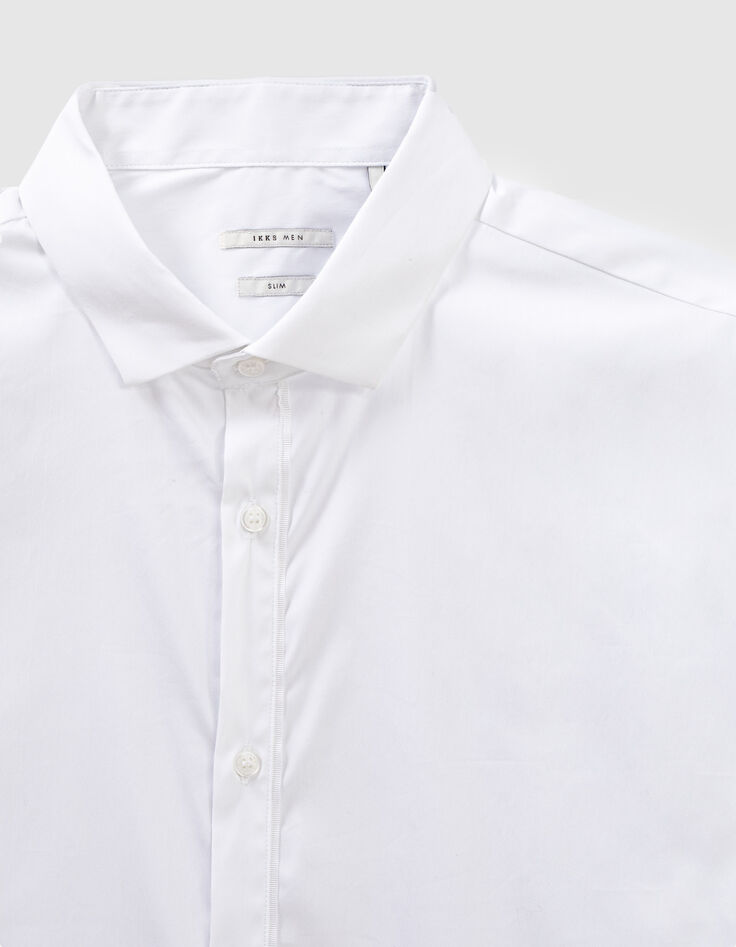 Wit SLIM fit overhemd voor heren EASY CARE-7
