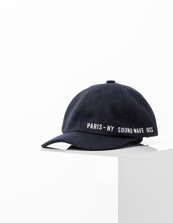 Casquette marine brodée Paris-NY Sound Wave IKKS Homme-1