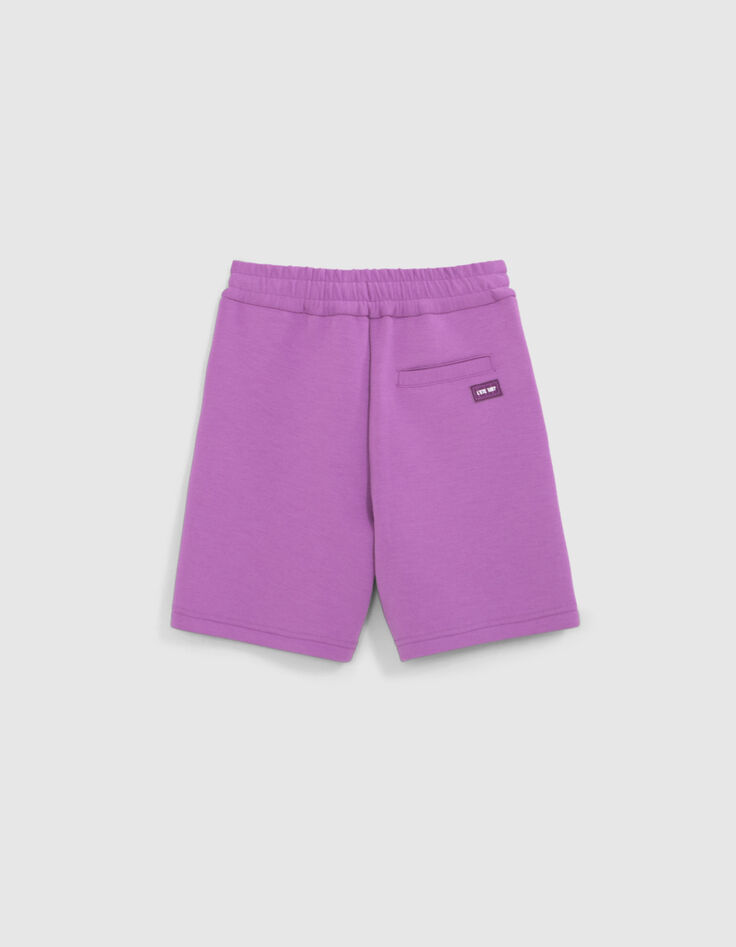 Boys’ purple techfleece sweatshirt fabric Bermuda shorts-4