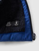 Baby boy blue padded jacket with metallic details-6