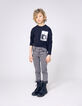 Boy’s grey SLIM jeans with badge and jacron lightning-1