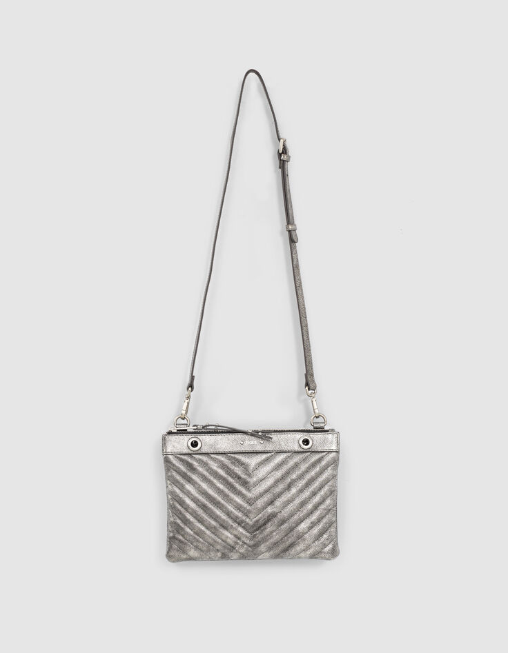 Sac pochette 1440 REPORTER METALLISE motif chevron femme-2