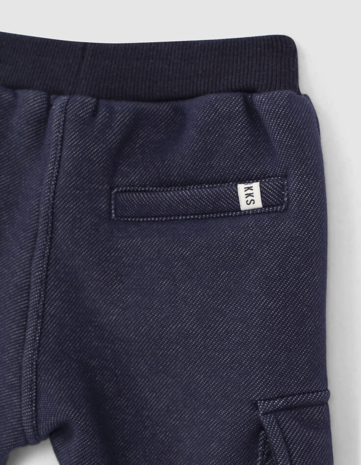 Marineblaue Cargo-Jogginghose für Babyjungen -2