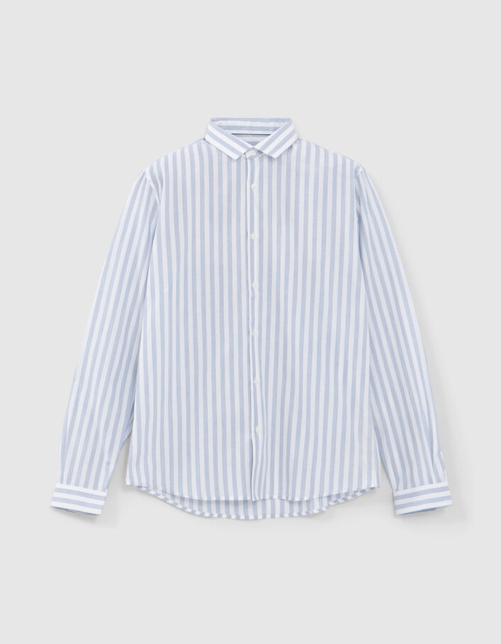 Men’s navy striped SLIM shirt - IKKS