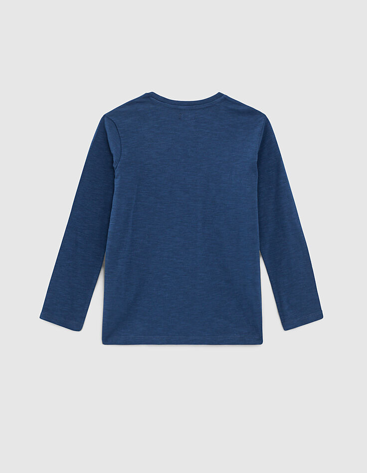 Tee-shirt bleu brut Essentiel coton bio-3