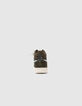 IKKS X DIADORA unisex khaki camouflage leather trainers-3