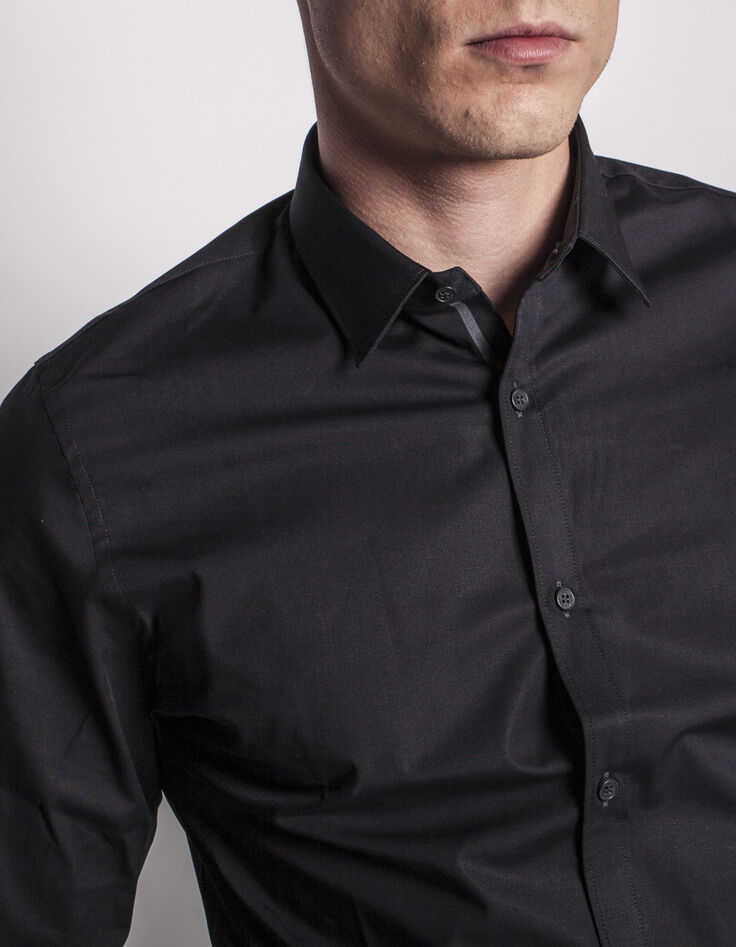 Chemise noire homme-4